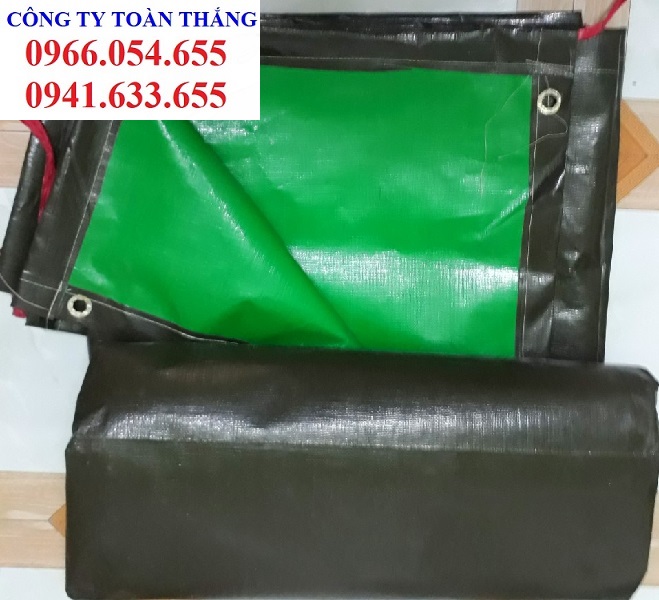 bạt quân đội màu xanh 2 mặt