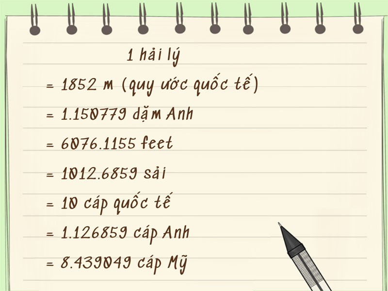 1 hải lý bằng bao nhiêu km​