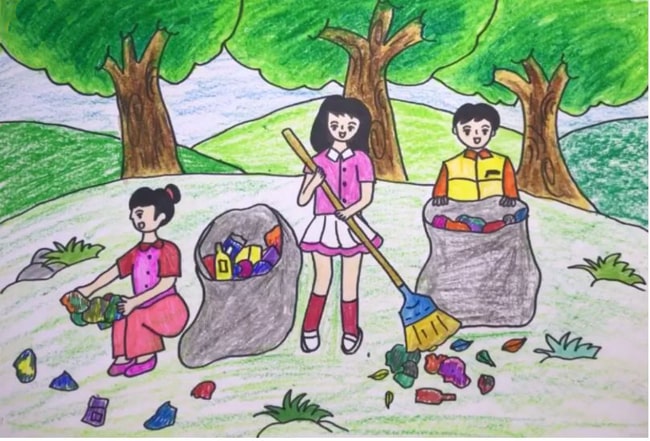  vẽ tranh bảo vệ môi trường bằng giấy a3